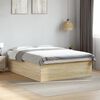 vidaXL Bettgestell Sonoma-Eiche 150x200 cm Holzwerkstoff