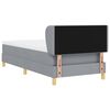 vidaXL Boxspringbett mit Matratze Hellgrau 90 x 190 cm Stoff