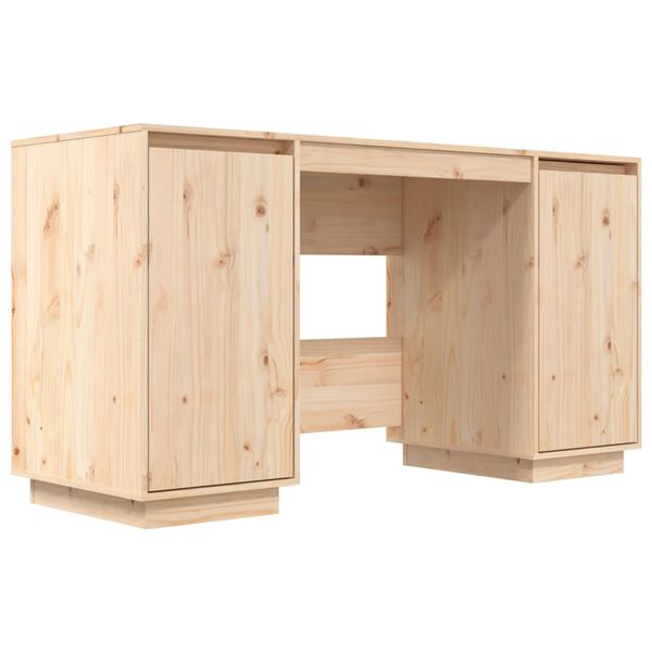 vidaXL Schreibtisch 140x50x75 cm Massivholz Kiefer