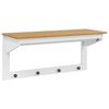 vidaXL Garderobenst&auml;nder HILL Wei&szlig; und Honigbraun 90 x 35 x 41,5 cm