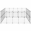 vidaXL 44-tlg. Haustierkäfig mit Tür Schwarz 35x35 cm Stahl