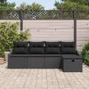 vidaXL Sofa Set mit Kissen 6 pcs Poly-Rattan