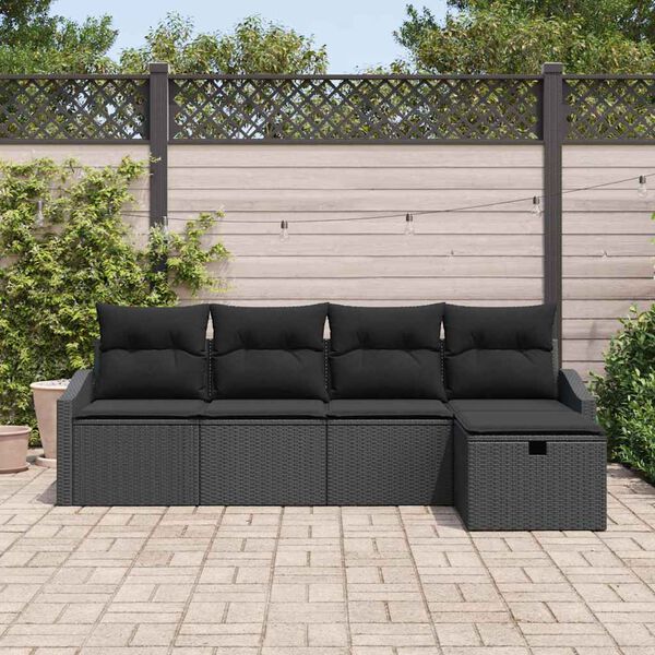 vidaXL Sofa Set mit Kissen 6 pcs Poly-Rattan