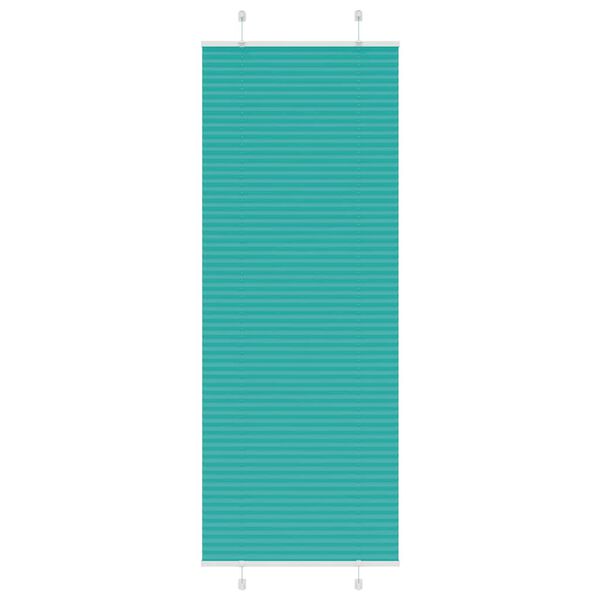 vidaXL Plissee Petrolgr&uuml;n 75x200 cm Stoffbreite 74,4 cm Polyester
