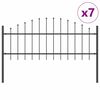 vidaXL Gartenzaun WOERDEN 7 stk. 170 x 115 cm Grau