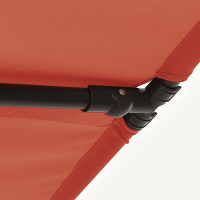 vidaXL Sonnenschirm mit Aluminium-Mast 2x1,5 m Terracotta-Rot