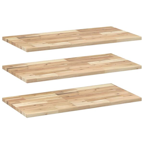 vidaXL Schweberegale 3 Stk. 100x40x2 cm Massivholz Akazie Unbehandelt
