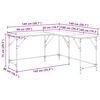 vidaXL Schreibtisch Braun Eichen-Optik 149x149x75 cm Holzwerkstoff