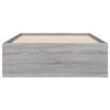 vidaXL Bettgestell mit Schubladen Grau Sonoma 75x190 cm Holzwerkstoff
