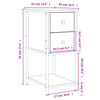 vidaXL Nachttische 2 Stk. Braun Eichen-Optik 32x42x70 cm Holzwerkstoff