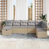 vidaXL Garten-Sofa-Set 8 pcs Beige Poly Rattan