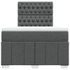 vidaXL Boxspringbett mit Matratze Dunkelgrau 120x200 cm Stoff