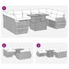 vidaXL 10-tlg. Garten-Sofagarnitur mit Kissen Schwarz Poly Rattan