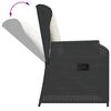 vidaXL 5-tlg. Garten-Lounge-Set mit Kissen Schwarz Poly Rattan