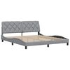 vidaXL Bettgestell ohne Matratze Hellgrau 180x200 cm Stoff