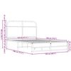 vidaXL Bettgestell ohne Matratze 120x190 cm Braun Eichen-Optik