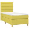 vidaXL Boxspringbett mit Matratze & LED Gr&uuml;n 100x200 cm Stoff