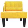 vidaXL Chaiselongue mit Nackenrolle Gelb Samt