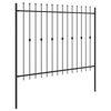 vidaXL Spie&szlig;zaun Schwarz 200 x 200 cm Pulverbeschichteter Stahl