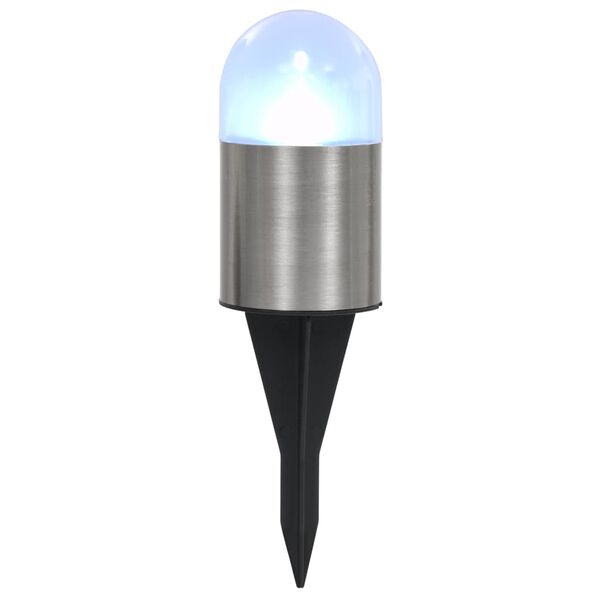 vidaXL Solar-Bodenleuchten 12 Stk. LED Wei&szlig;