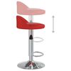 vidaXL Barhocker 2 Stk. Weinrot Kunstleder