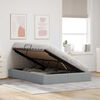 vidaXL Aufbewahrungsbett mit Matratze Hellgrau 135 x 190 cm Stoff