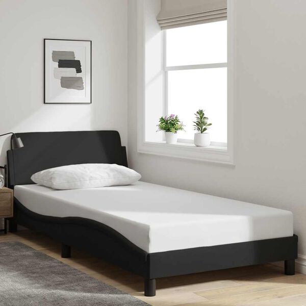 vidaXL Bettgestell "Dover" Schwarz 100x200 cm Stoff