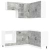 vidaXL K&uuml;cheneinheit LUCCA 8 pcs Betongrau Holzwerkstoff