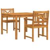 vidaXL Garten Essgruppe 3 pcs Braun Massivholz Akazie