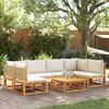 vidaXL 7-tlg. Gartensofa-Set mit Kissen Holz Akazie & Rattan