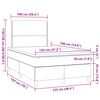 vidaXL Boxspringbett mit Matratze & LED Creme 120x190 cm Stoff