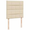 vidaXL Ottoman-Bett mit Matratze & LEDs Creme 90x190 cm Stoff
