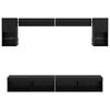 vidaXL TV Wand Einheiten mit LED mit LED 6 pcs Schwarz Eichen-Optik