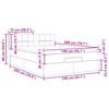 vidaXL Ottoman-Bett mit Matratze Dunkelblau 140x200 cm Samt
