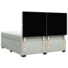 vidaXL Boxspringbett mit Matratze Hellgrau 180x200 cm Samt