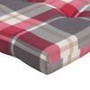 vidaXL Stuhlkissen 2 pcs Rotkariert 58 x 77 x 4,5 cm Oxford-Stoff