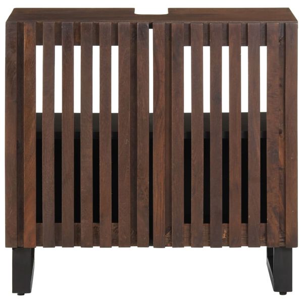 vidaXL Waschbeckenunterschrank 62x34x58 cm Braun Massivholz Mango