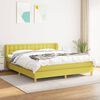 vidaXL Boxspringbett mit Matratze Gr&uuml;n 180x200 cm Stoff
