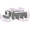 vidaXL 11-tlg. Garten-Essgruppe mit Kissen Braun Poly Rattan