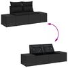 vidaXL Gartensofa-set mit Kissen 11 pcs Schwarz Poly Rattan