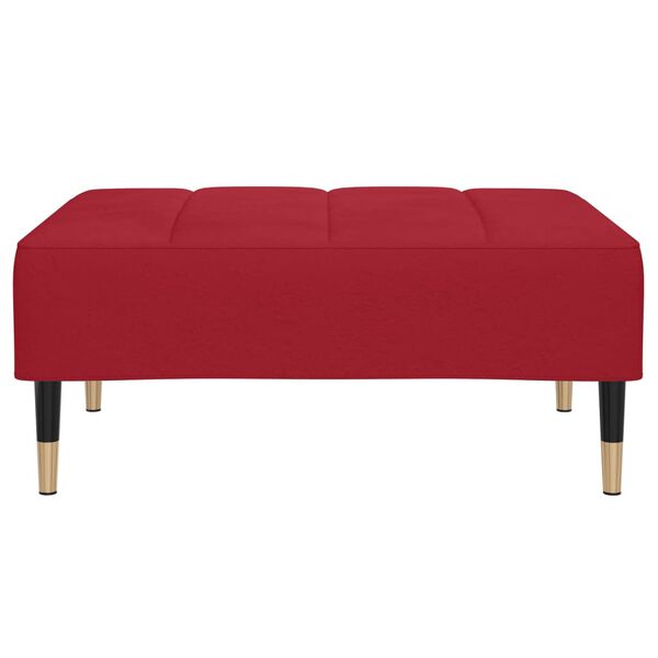 vidaXL Fu&szlig;hocker Weinrot 78x56x32 cm Samt