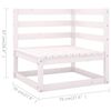 vidaXL 9-tlg. Garten-Lounge-Set Wei&szlig; Kiefer Massivholz