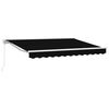 vidaXL Manuell einziehbare Markise Schwarz 3,5 x 2,5 m