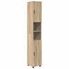vidaXL Badezimmerm&ouml;bel-Set 4 pcs Sonoma-Eiche Holzwerkstoff & Metall