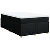 vidaXL Boxspringbett mit Matratze Schwarz 120x190 cm Stoff
