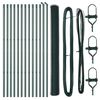 vidaXL Bodenmontierter Sechseckzaun 25 x 1,6 m PVC-beschichteter Stahl