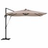 vidaXL Roma Parasol Taupe 286 x 284 x 270 cm Aluminium und Polyester