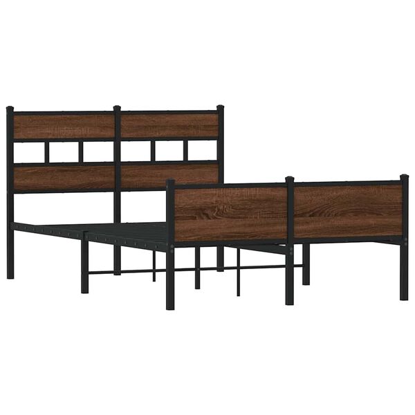 vidaXL Bettgestell ohne Matratze Braun Eiche 120x200 cm Holzwerkstoff