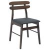 vidaXL Esszimmerstuhl 2 pcs Hellbraun und Schwarz Massives Gummiholz