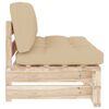 vidaXL Outdoor-Mittelsofa Paletten Impr&auml;gniertes Kiefernholz